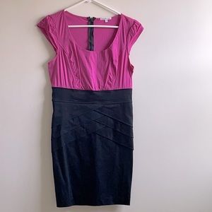 Pink and black dress